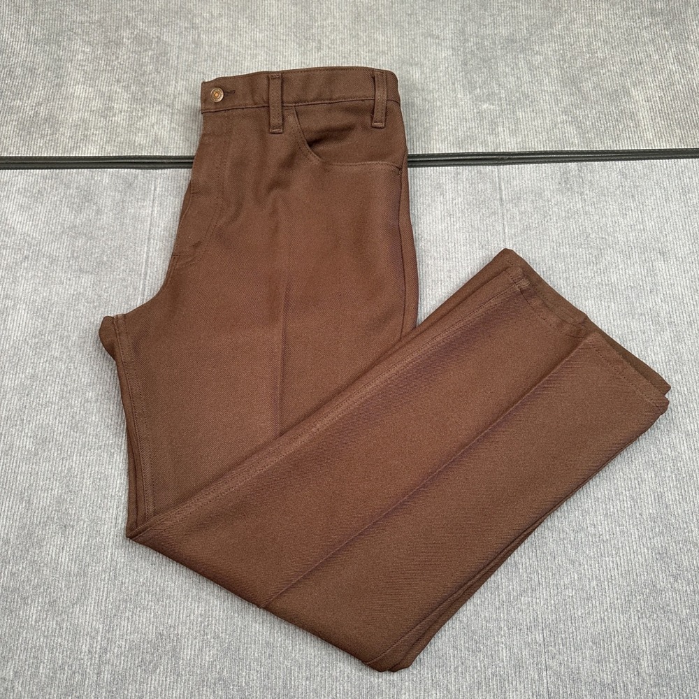 Vintage Levis Action Slacks Brown Dacron Polyester Dress Pant Mens 38x30 USA Y2K